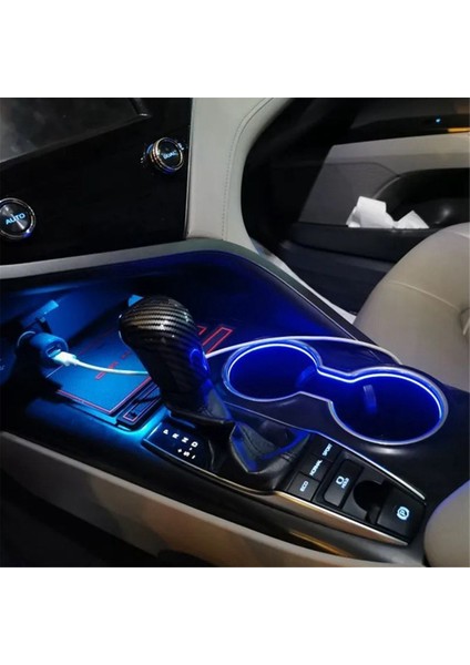 Araba LED Orta Bardak Tutucu Atmosfer Iç Mekan Dekoratif Buz Mavisi Lambası Toyota Camry 2018-2023 Sol El Direksiyonlu (Yurt Dışından)