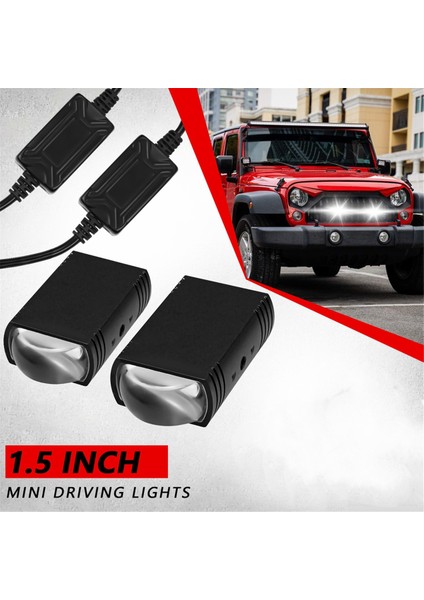 1,5 Inç Ön Izgara LED Işıkları Beyaz/amber Hi/lo Işın Motosiklet Araba Kamyonet Utv Sürüş Sis Lambası 30W 9-32V (Yurt Dışından) fiyatları