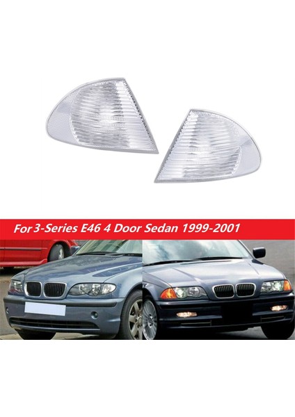1 Çift Ön Köşe Lambası Sinyal Lambası Mercekleri Bmw 3 Serisi E46 1998-2001 63136902766 63136902765 63136902770 (Yurt Dışından)