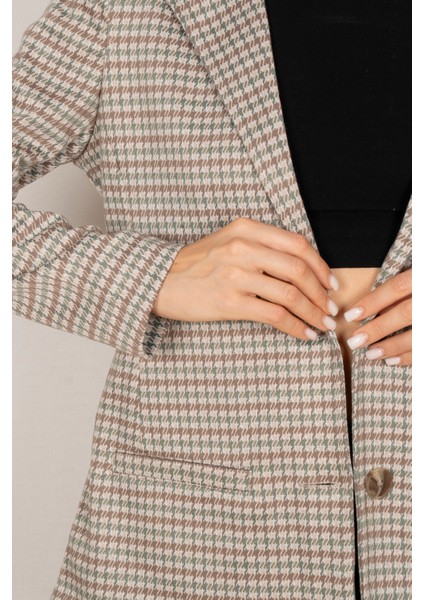 Kazayağı Ekose Ceket Yeşil indirimleri