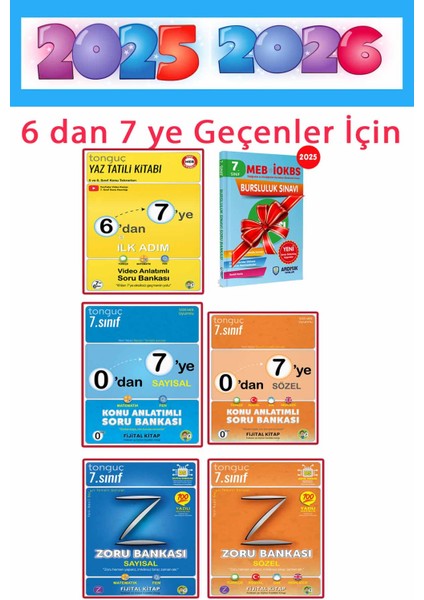 7. Sınıf 6 Dan 7 Ye Hazırlık Seti Konu Anlatımlı Zoru Bankası Set Tüm Dersler