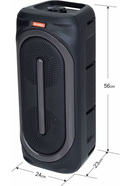 Bluetooth ve USB Girişli 2x8 Inch Şarjlı Işıklı Müzik Sistemi MS-2038 Bt