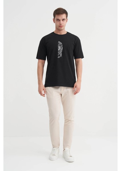 Siyah Erkek T-Shirt 4018 modelleri