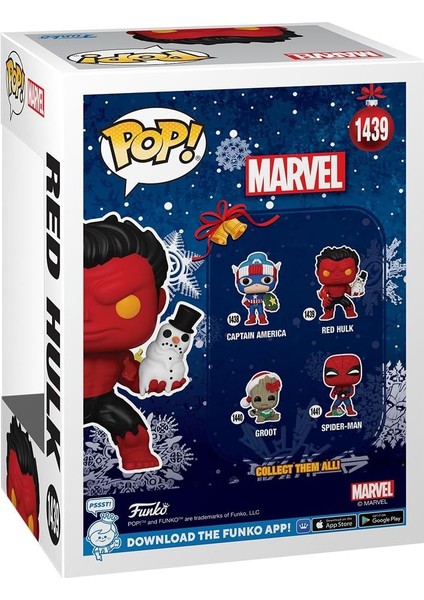 Pop! Marvel: Holiday, Red Hulk Vinil Figür, Marvel Comics Koleksiyonluk Figür modelleri