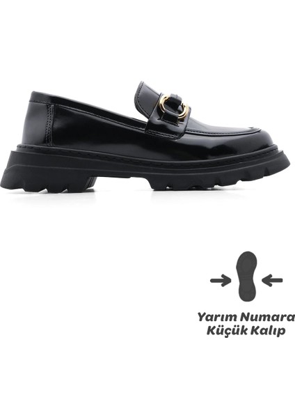 Kadın Loafer Yüksek Taban Tokalı Günlük Ayakkabı Kinles