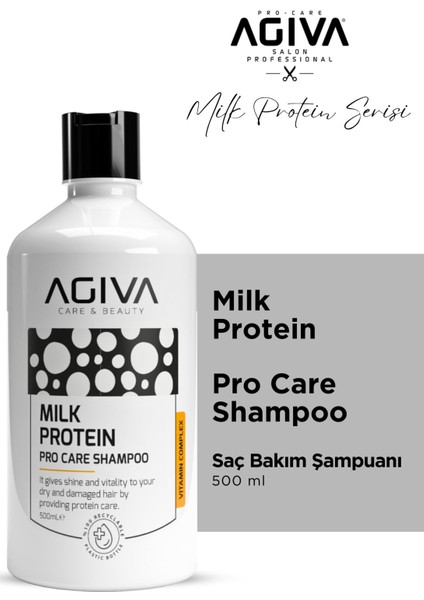 Milk Protein Amino Complex Saç Bakım Şampuanı – Kuru ve Yıpranmış Saçlar İçin 500 ml
