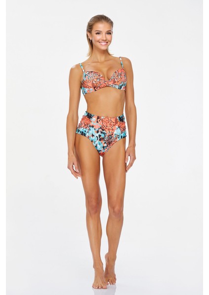 Kadın Yüksek Bel Bikini Takımı 3725