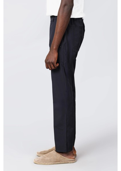 Isaora Streç Su Itici Regular Fit Normal Bel Düz Paça Chino Pantolon Erkek Pantolon ISR5126 Navy