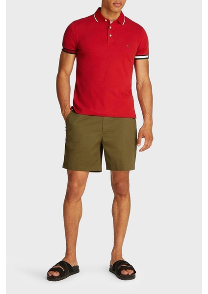 Pamuklu Slim Fit Düğmeli Polo Yaka T Shirt Erkek Polo Yaka T Shirt MW0MW38458 Xld fiyatları