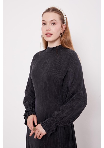 Siyah Yanları Bağlamalı Cupra Elbise indirimleri