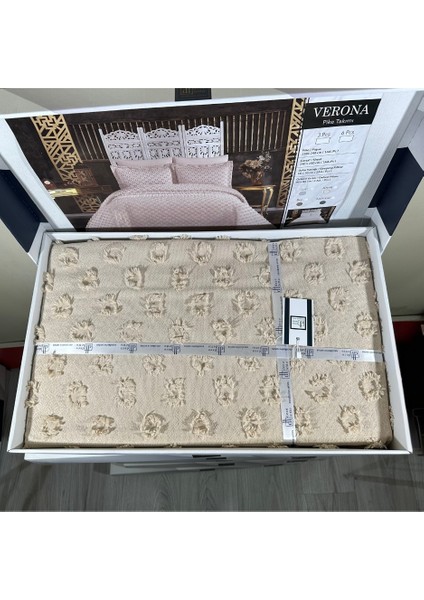 Verona Çift Kişilik Pike Takımı 3 Parça