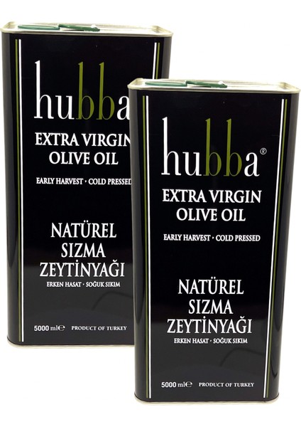 2x5 Lt Teneke Naturel Sızma Zeytinyağı Erken Hasat & Soğuk Sıkım