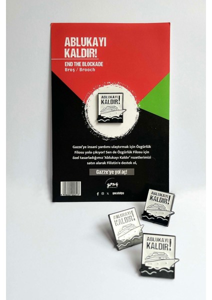 Ablukayı Kaldır Rozet/broş modelleri