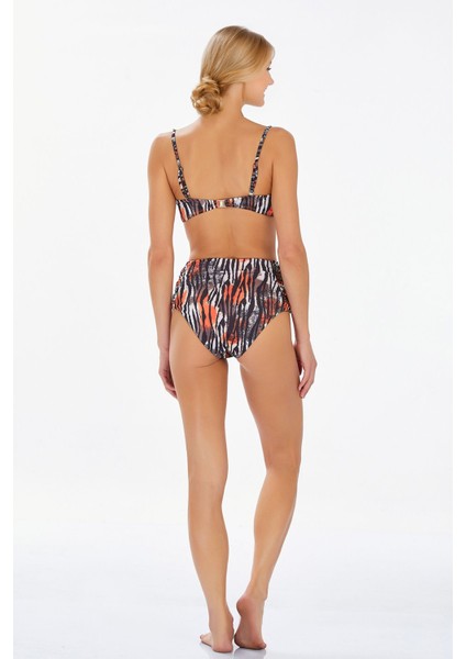 Kadın Desenli Yüksek Bel Bikini Takımı 3727 fırsatları
