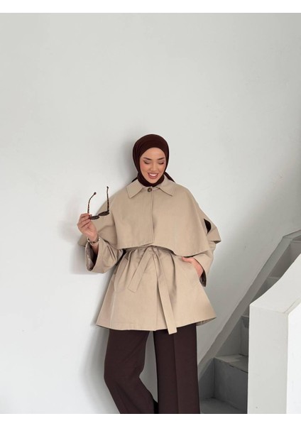 Pelerinli / Pelerinsiz Kullanım Su Itici Kumaş Astarlı Trençkot modelleri