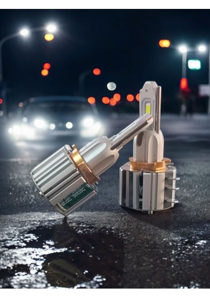 Vrpro H15 ŞİMŞEK ETKİLİ LED Xenon Far Ampulü Csp Çip 15000LÜMEN Zenon Turncu Beyaz 2renk
