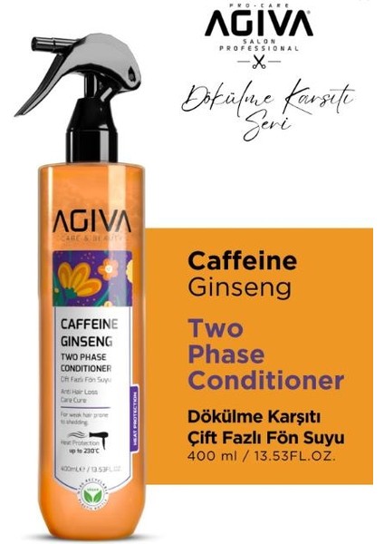 Caffeiine Ginseng Pro Care Çift Fazlı Fön Suyu 400 ml