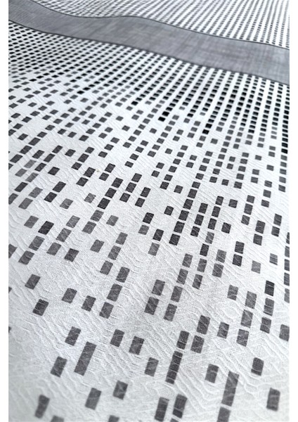 Çift Kişilik Modern Mozaik Desenli Pike – Gri | 200X240 cm | %100 Pamuk indirimleri