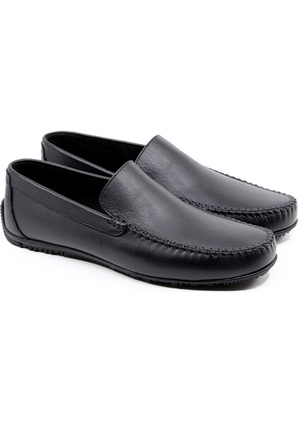 Hakiki Deri Loafer Mokasin Siyah Erkek Ayakkabı 23326