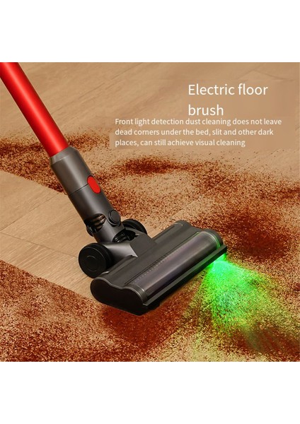 Dyson V7 V8 V10 V11 V15 Elektrikli Süpürge Aparatı Için Doğrudan Li Fırça Başlığı Halı Zemin Temizliği Için LED Toz Algılama (Yurt Dışından)
