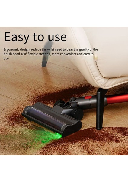Dyson V7 V8 V10 V11 V15 Elektrikli Süpürge Aparatı Için Doğrudan Li Fırça Başlığı Halı Zemin Temizliği Için LED Toz Algılama (Yurt Dışından)