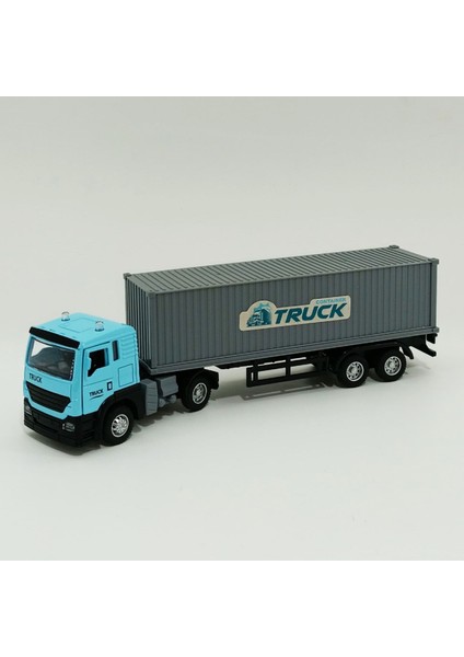 Oyuncak Metal Kasa Kapıları Açılan Çek Bırak Dorseli Model Çekici Tır Die-Cast 25 cm