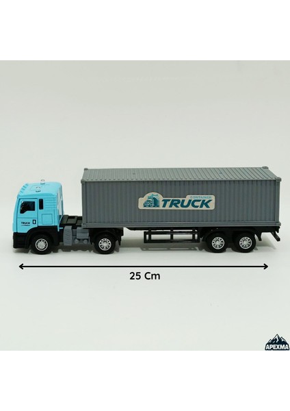 Oyuncak Metal Kasa Kapıları Açılan Çek Bırak Dorseli Model Çekici Tır Die-Cast 25 cm fırsatları