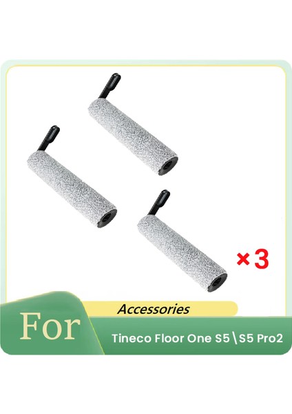 Tineco Floor One S5/s5 Pro2 Islak Kuru Elektrikli Süpürge Fırçası Silindirleri Yedek Parçalar Aksesuarlar Için 3 Adet Rulo Fırça (Yurt Dışından)