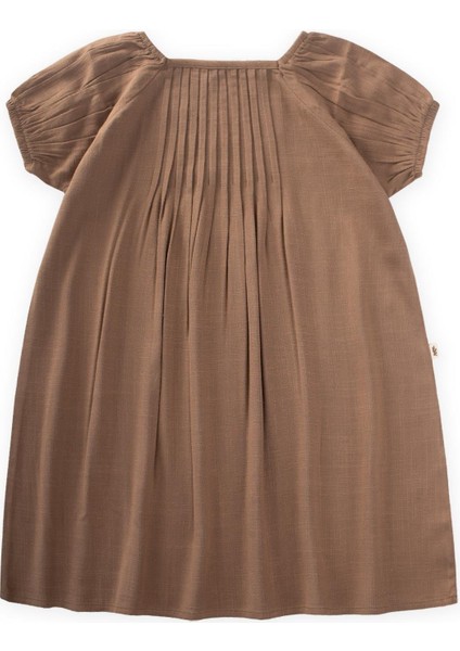 Nervüllü Keten Elbise 2-7 Yaş Caramel fiyatları