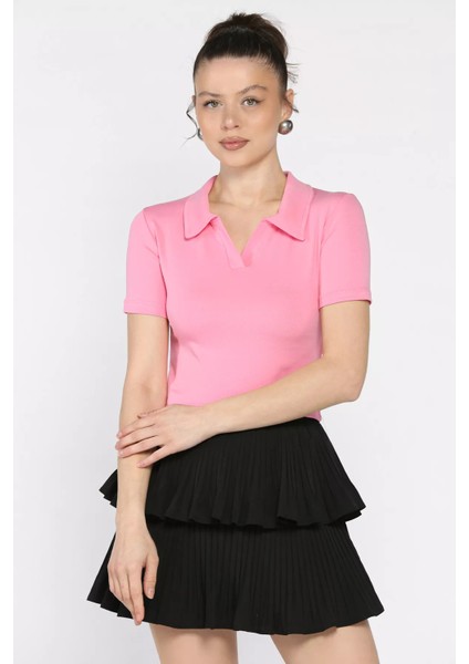 Kadın Polo Yaka Tişört P-00016994