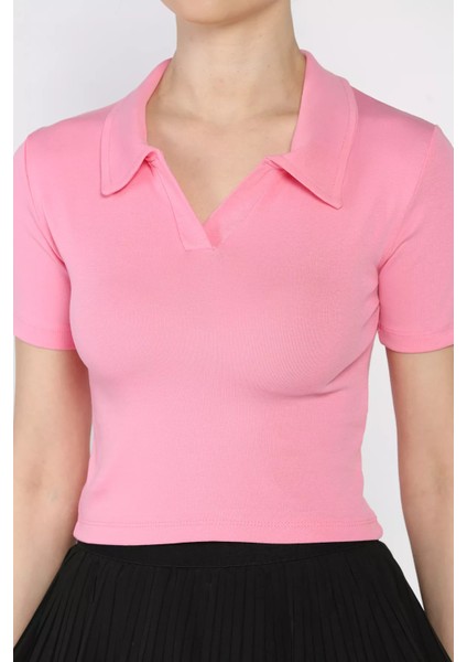 Kadın Polo Yaka Tişört P-00016994