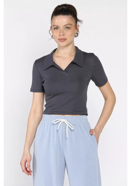 Kadın Polo Yaka Tişört P-00016994