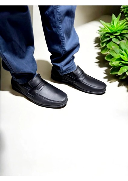 Deri Makosen Günlük Bağcıksız AYAKKABI-21K