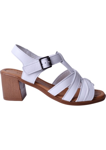 Femi 490 Kadın Deri Topuklu Sandalet