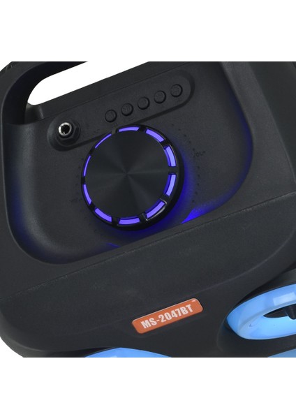 Bluetooth ve USB Girişli 8 Inch Şarjlı Işıklı Müzik Sistemi MS-2047 Bt