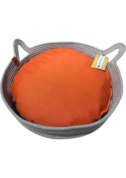 Sky Pet Desıgn Örme Kedi Köpek Yatağı 40 cm Gri