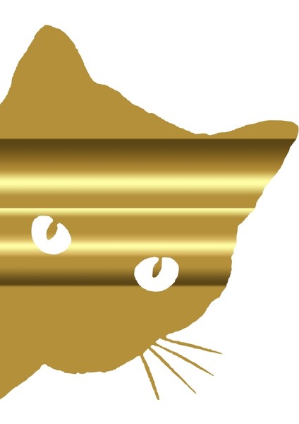 Kedi Sticker 17X17 cm Gold