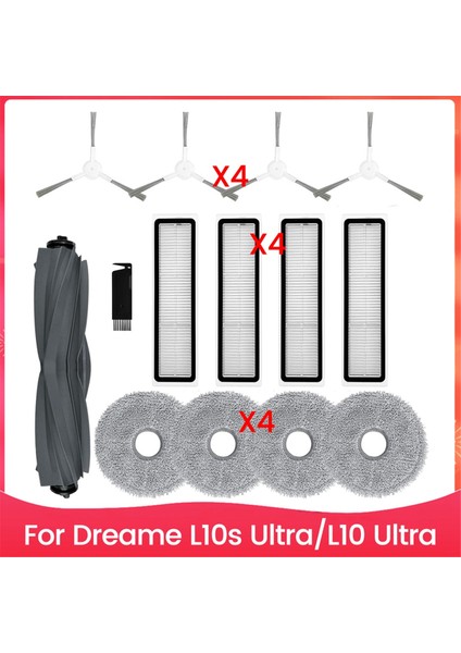Dreame L10S ULTRA/L10 Ultra Için, Xiaomi Robot Vakum X20+ Plus Ana Yan Fırça Hepa Filtre Aksesuarları Parçalarına Uygun (Yurt Dışından)