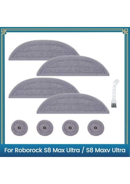 Titreşimli Paspas Bezleri + Edgewise Paspas Bezleri Roborock S8 Max Ultra / S8 Maxv Ultra Robot Süpürge Aksesuarları (Yurt Dışından)