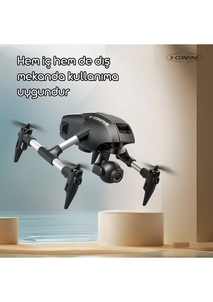 X-Confıne Hd Kameralı Taşıma Çantalı Mini Drone Wifi App Kontrol Taşınabilir Drone