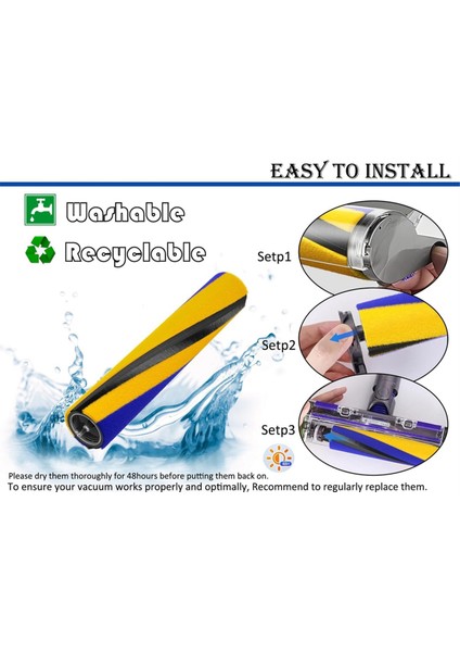 Dyson V12 Detect Slim V10 Dijital Slim El Tipi Elektrikli Süpürge Için Silindir Fırça Yedeği,parça NUMARASI971634-01 (Yurt Dışından)