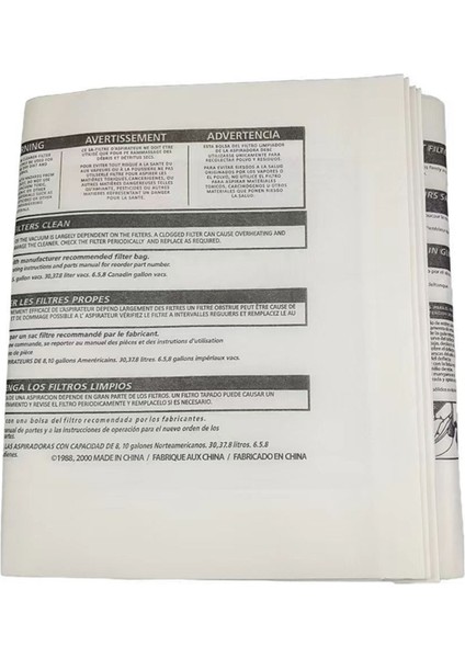 Shopvac 5-8 Toz Torbası Elektrikli Süpürge Aksesuarları Toz Torbası Kağıt Torba Için Uygundur (Yurt Dışından) fırsatları