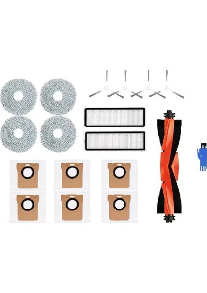 Xiaomi Robot Vakum Için Süpürücü Aksesuarları X20 + / X20 Plus Parçalar Ana Yan Fırça Hepa Filtre Mop Bez Tuz Torbaları (Yurt Dışından)