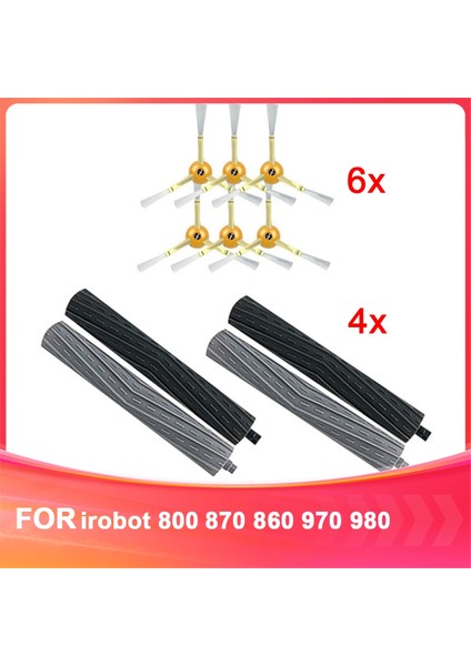 Irobot 800 Hepa 870 860 970 980 Robot Süpürge Aksesuarları Silindir Fırça Yan Fırça Için Uygundur (Yurt Dışından)