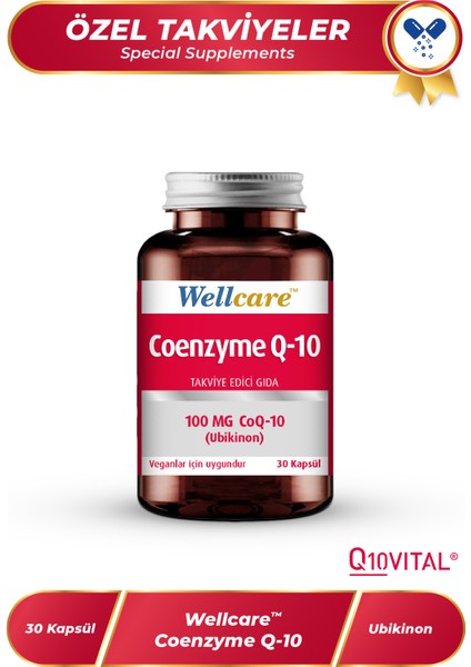 Coenzyme Q10 100 Mg 30 Kapsül