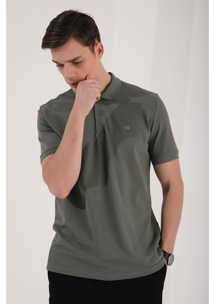 Çağla Erkek Basic Logolu Standart Kalıp Triko Polo Yaka T-Shirt - 87748 fiyatları