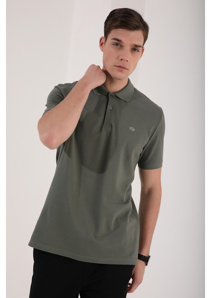 Çağla Erkek Basic Logolu Standart Kalıp Triko Polo Yaka T-Shirt - 87748 modelleri