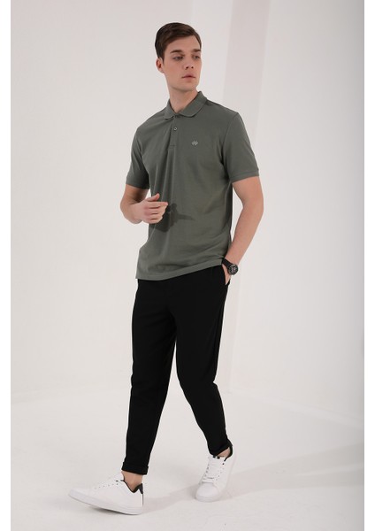 Çağla Erkek Basic Logolu Standart Kalıp Triko Polo Yaka T-Shirt - 87748 fırsatları