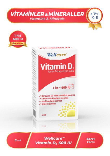 Vitamin D3 600 IU 5ML