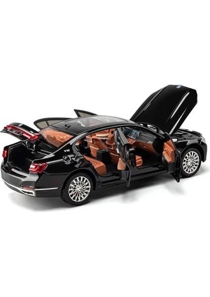 Bmw 760İ Araba Bmw 7 Serisi Araba 1:24 Diecast Metal Model Araba Koleksiyon Araba Sesli Işıklı Siyah fırsatları